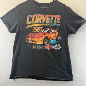 Chemistry‎ Mens 1981 Corvette Turbo High Speed Graphic T-Shirt Black Large